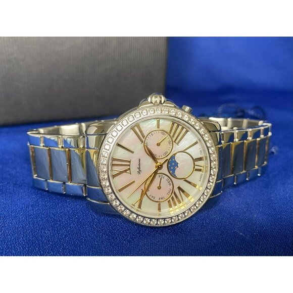 Private Label MOP Dial 39MM Moon-Phase Triple Register Two Tone Watch! 167 - Picture 2 of 16